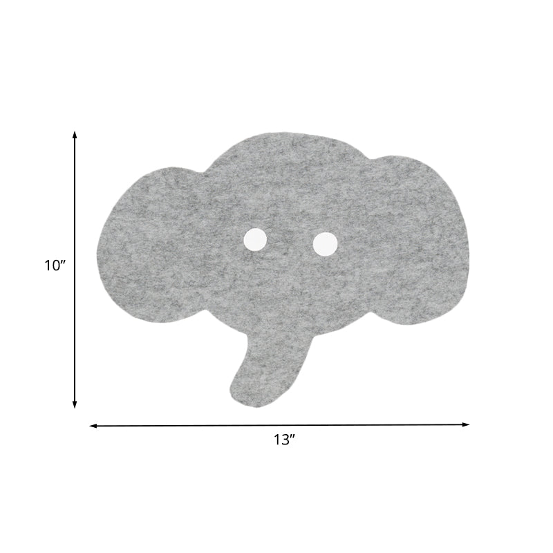 Cartoon LED Wall Lamp for Kids Bedroom with Felt Sheep, Pine Tree, and Airship - Available in Pink, Green, and Blue