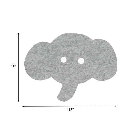 Cartoon LED Wall Lamp for Kids Bedroom with Felt Sheep, Pine Tree, and Airship - Available in Pink, Green, and Blue