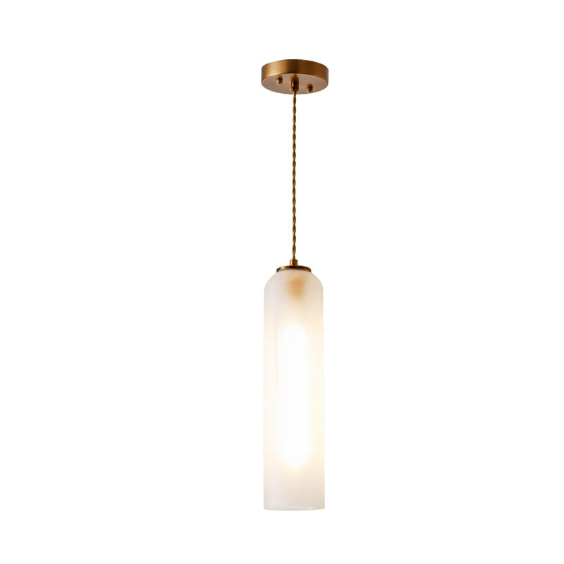 Modern Gold Pendant Light with Milk White Glass - Perfect for Dining Rooms