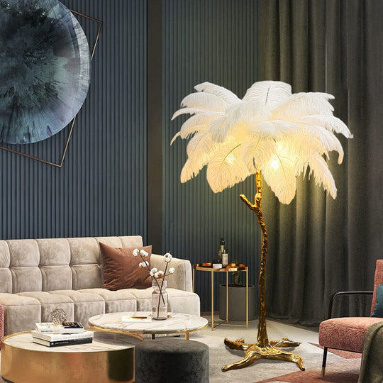 Ava Luxury Feather Floor Lamp