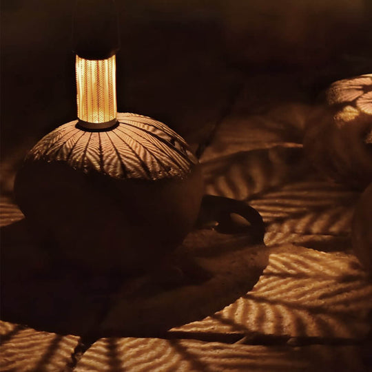 Silver Cutout Solar Powered Portable Hanging Lantern