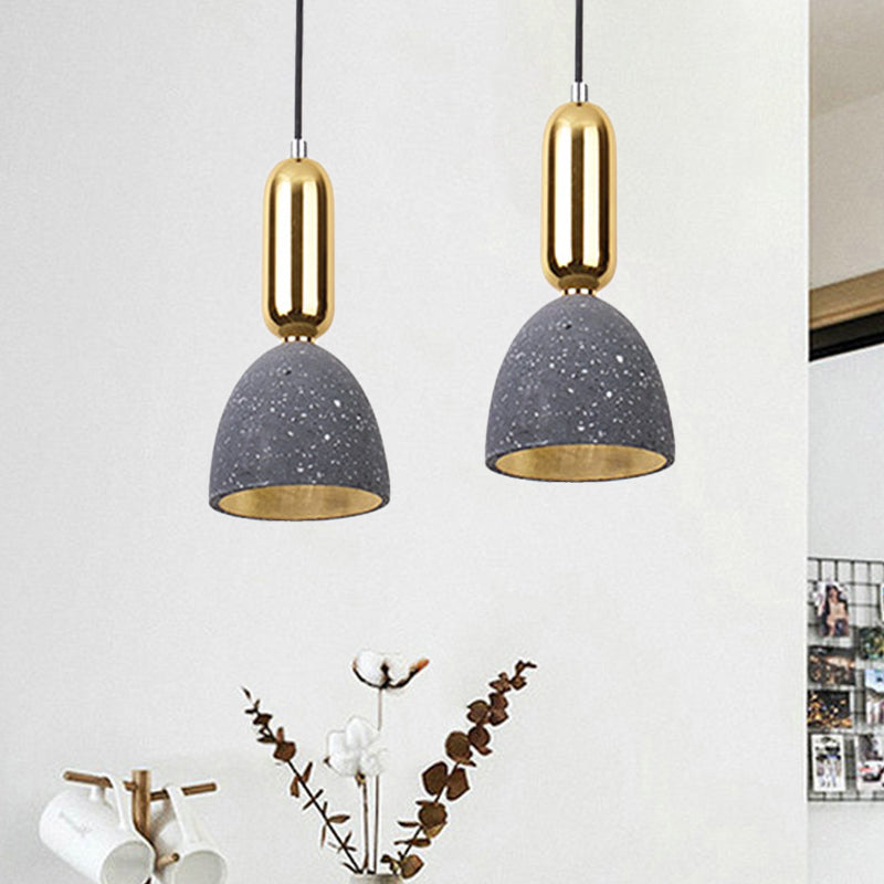 Macaron Pendant Light with Terrazzo Domed Shade in White/Black/Pink for Dining Room Ceiling