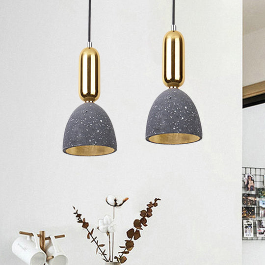 Macaron Pendant Light with Terrazzo Domed Shade in White/Black/Pink for Dining Room Ceiling