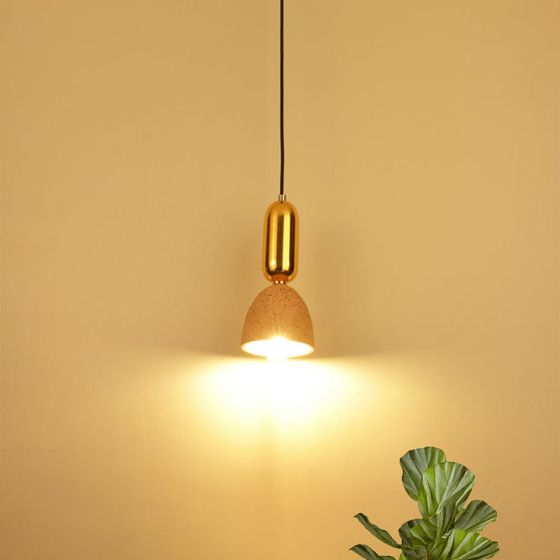 Macaron Pendant Light with Terrazzo Domed Shade in White/Black/Pink for Dining Room Ceiling