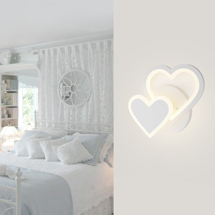 Modern LED Indoor Wall Lighting for Kids - White Acrylic Wall Mount Light