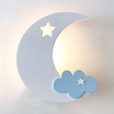 Cartoon Cloud LED Wall Sconce for Child's Bedroom - Energy Saving and Acrylic Material