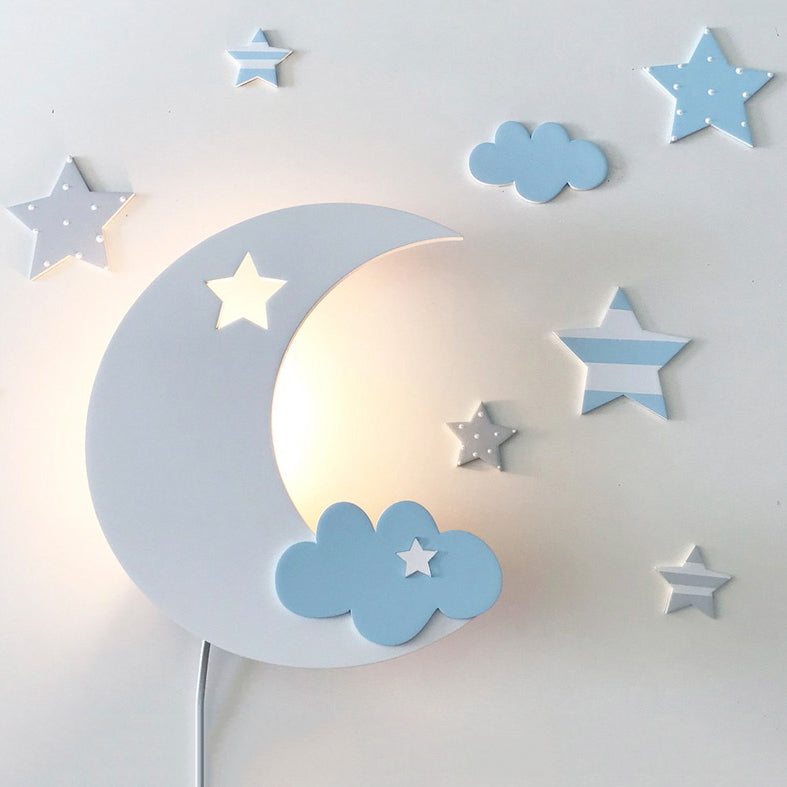 Cartoon Cloud LED Wall Sconce for Child's Bedroom - Energy Saving and Acrylic Material