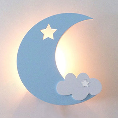 Cartoon Cloud LED Wall Sconce for Child's Bedroom - Energy Saving and Acrylic Material