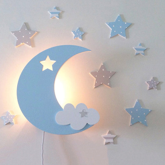 Cartoon Cloud LED Wall Sconce for Child's Bedroom - Energy Saving and Acrylic Material