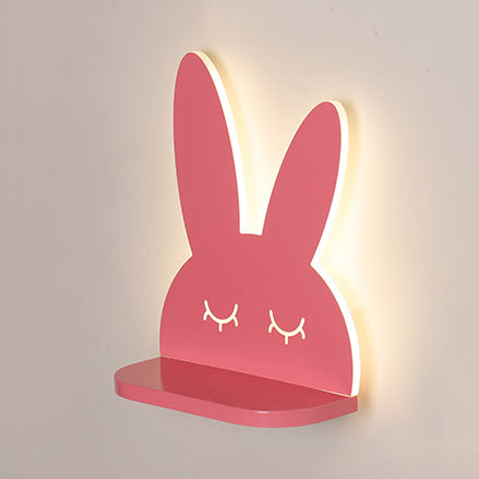 Cartoon LED Wall Sconce with Shelf for Kids' Bedroom Decor