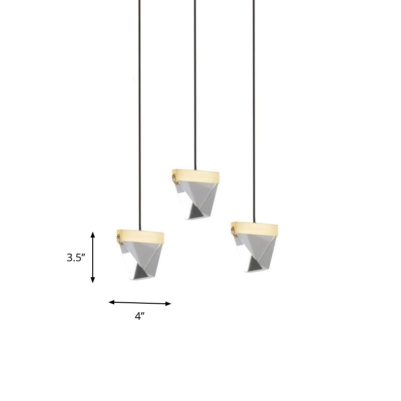 Brass Multi-Ceiling Light Kit with Beveled Crystal and LED