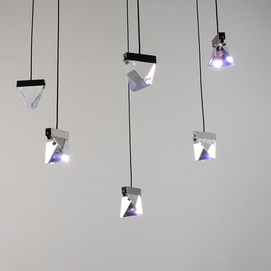 Brass Multi-Ceiling Light Kit with Beveled Crystal and LED