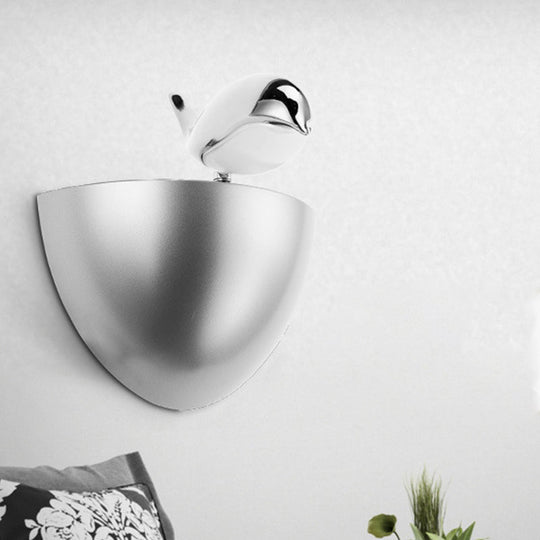 Birdie Wall Lamp Kids Aluminum LED Sconce Light Fixture with Stand, Silver/Gold Finish