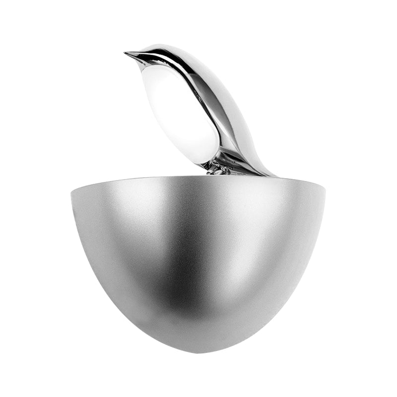 Birdie Wall Lamp Kids Aluminum LED Sconce Light Fixture with Stand, Silver/Gold Finish