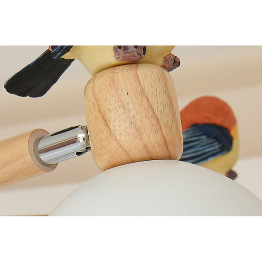 Nordic Modern Iron Chandelier with Bird Deco Lighting for Living Room Décor