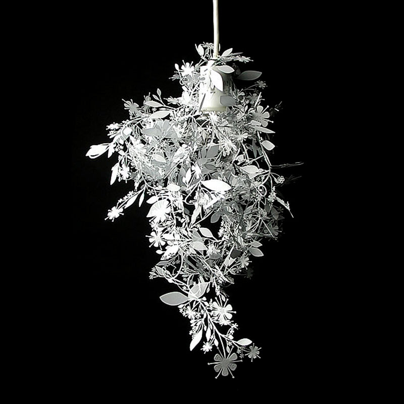 Contemporary Metallic Chrome Garland Pendant Light - 1-Light Ceiling Suspension Lamp