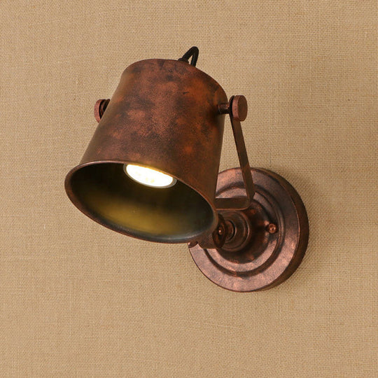 Antique Style Iron Wall Sconce - Outdoor Wall Mounted Lamp, Adjustable, Black/Grey