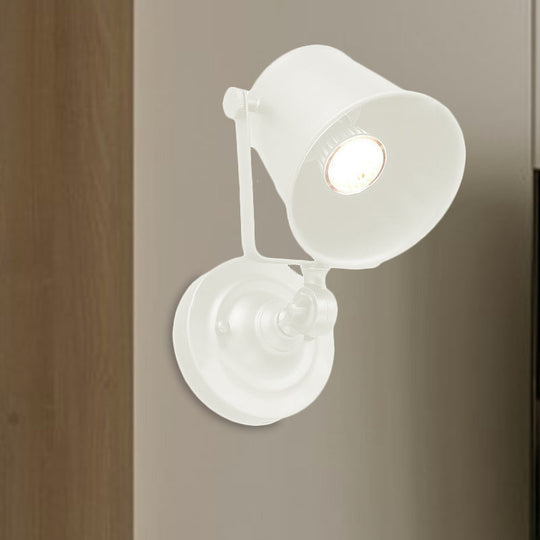 Antique Style Iron Wall Sconce - Outdoor Wall Mounted Lamp, Adjustable, Black/Grey