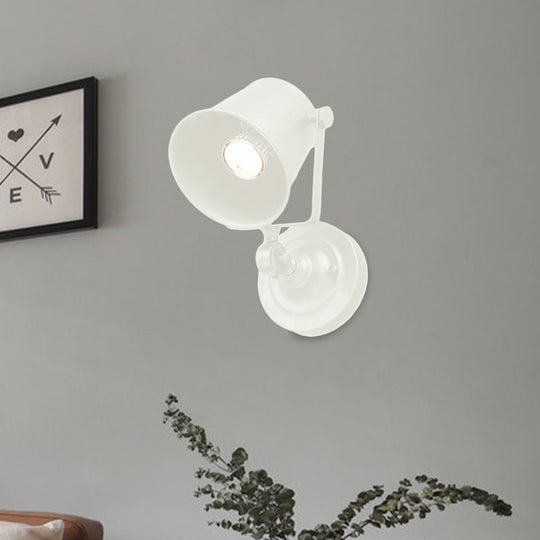 Antique Style Iron Wall Sconce - Outdoor Wall Mounted Lamp, Adjustable, Black/Grey