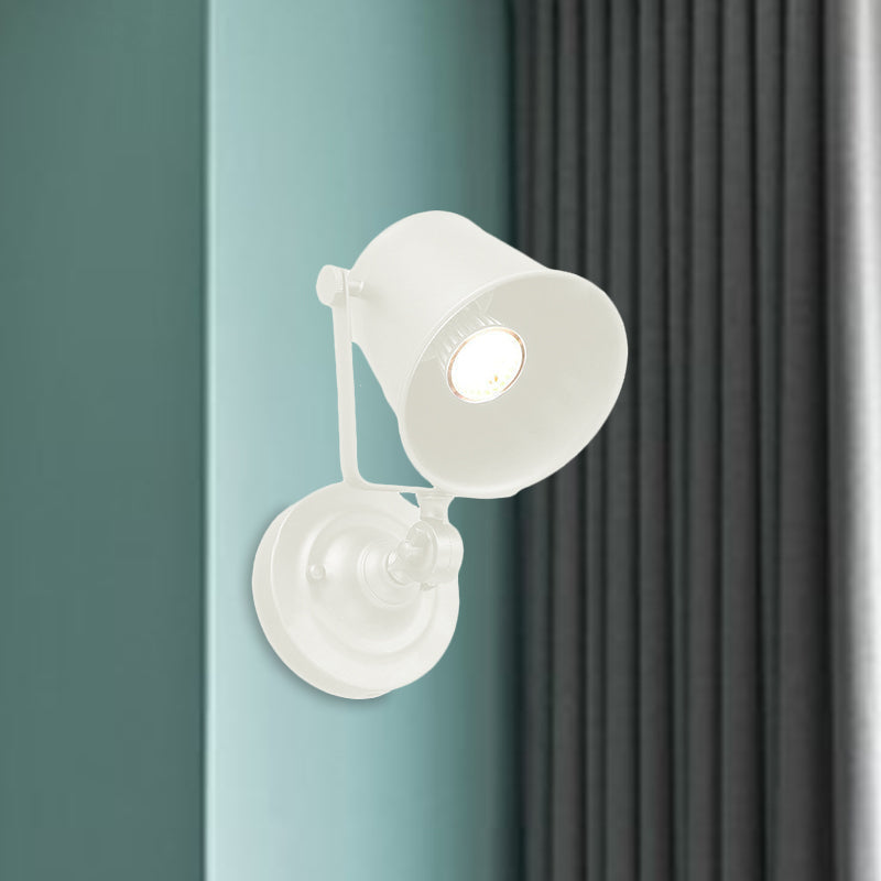 Antique Style Iron Wall Sconce - Outdoor Wall Mounted Lamp, Adjustable, Black/Grey