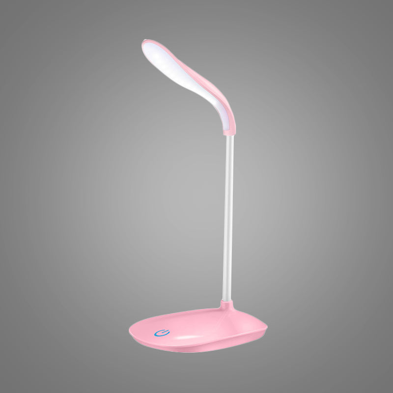 Blue/Pink/White USB Charging Desk Lamp - Modern Touch-Sensitive Table Lamp for Reading