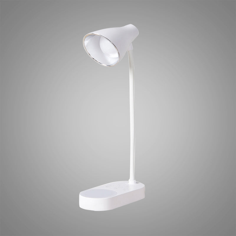 White LED Desk Lamp with 5-Level Dimmer, Touch Sensor, USB Charging - Perfect for Studying