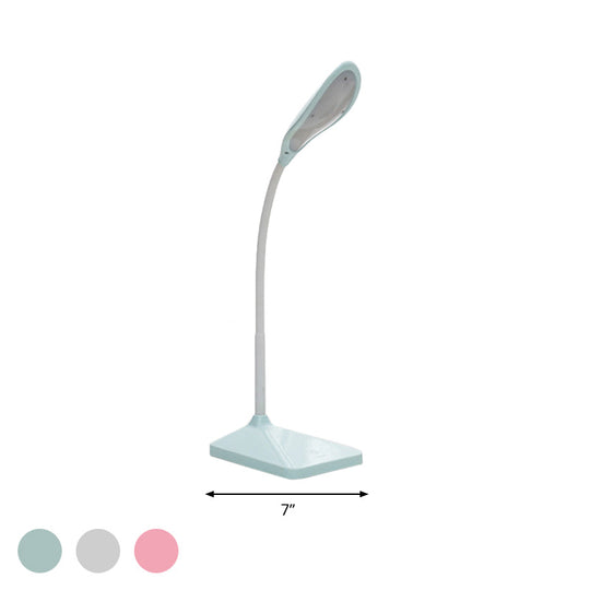 Modern Touch Control LED Desk Lamp - Rechargeable Reading Light in Blue/Pink/White