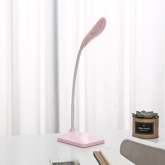 Modern Touch Control LED Desk Lamp - Rechargeable Reading Light in Blue/Pink/White