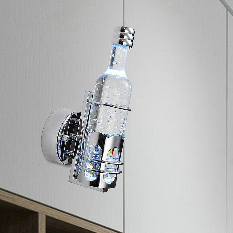 Contemporary Crystal Wall Lamp with Bottle Shape in Multi Color Light – Ideal for Bars and Cafes