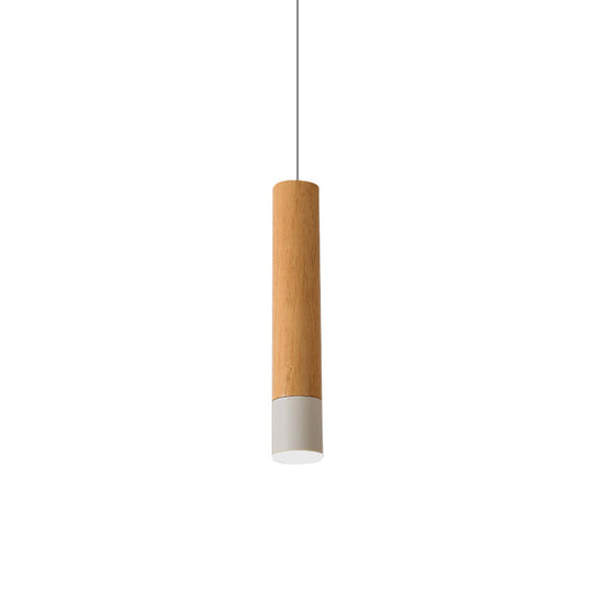 22.5"/26"/30" Modern Wooden Study Room LED Pendant Light with Warm/White Light Options