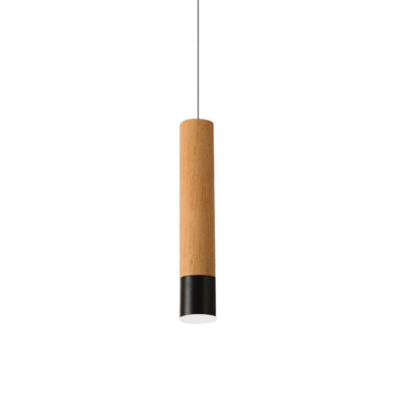 22.5"/26"/30" Modern Wooden Study Room LED Pendant Light with Warm/White Light Options