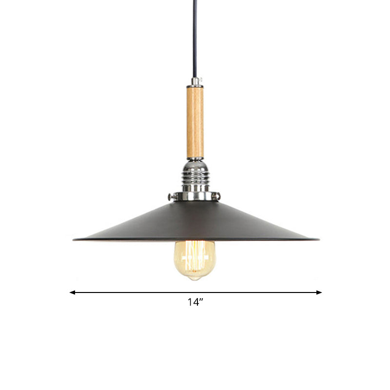 Adjustable Metallic Saucer Pendant Light for Kitchen - Industrial Ceiling Hanging Light with 1 Bulb