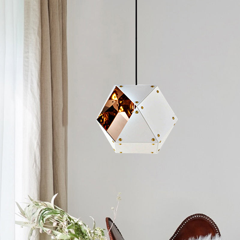 Modern Black/White Multifaceted Metal Chandelier Light - 8/12 Heads - Perfect for Dining Rooms and More!