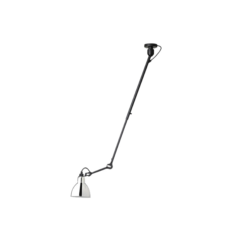 Modern Dome Pendant Lamp with Articulating Arm - Black/Gray Ceiling Light for Kitchen