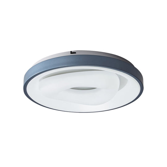 Modern Blue-White LED Ceiling Light with Acrylic Shade: Macaron Flush Mount Lamp (Bubble/Round/Triangle Design)