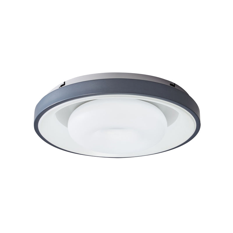 Modern Blue-White LED Ceiling Light with Acrylic Shade: Macaron Flush Mount Lamp (Bubble/Round/Triangle Design)