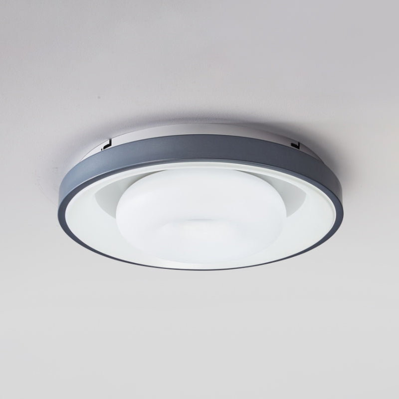 Modern Blue-White LED Ceiling Light with Acrylic Shade: Macaron Flush Mount Lamp (Bubble/Round/Triangle Design)