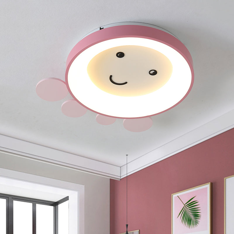 Octopus Acrylic Ceiling Light for Nursery School in Kids Pink/Blue