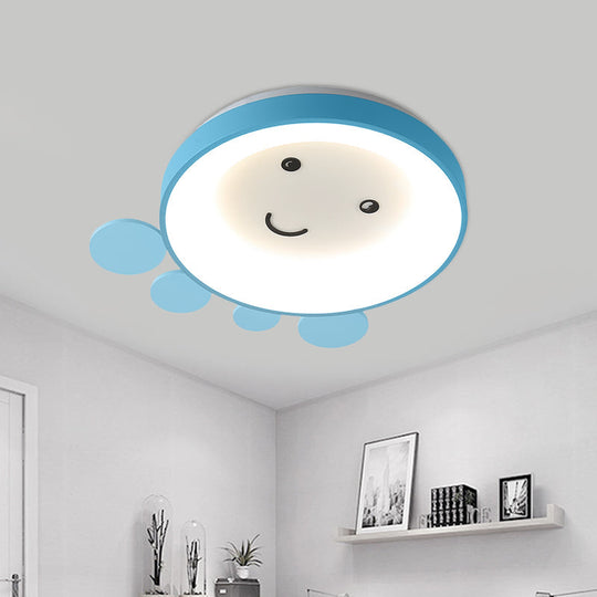 Octopus Acrylic Ceiling Light for Nursery School in Kids Pink/Blue