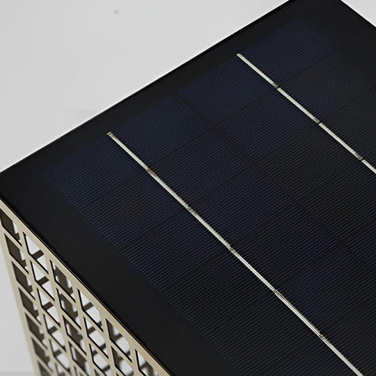 Artistic Gold Cuboid Pathway Bollard Lights