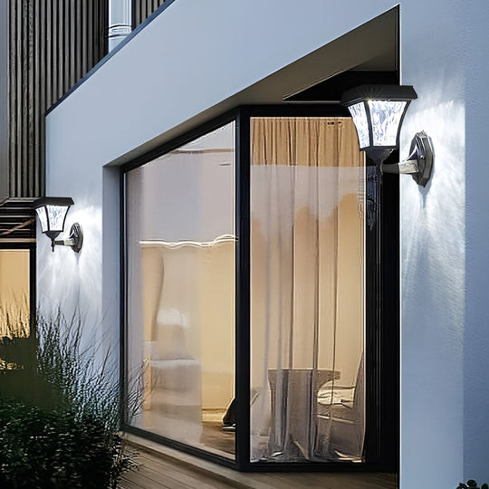 Solar LED Outdoor Wall Sconce with Touch Switch