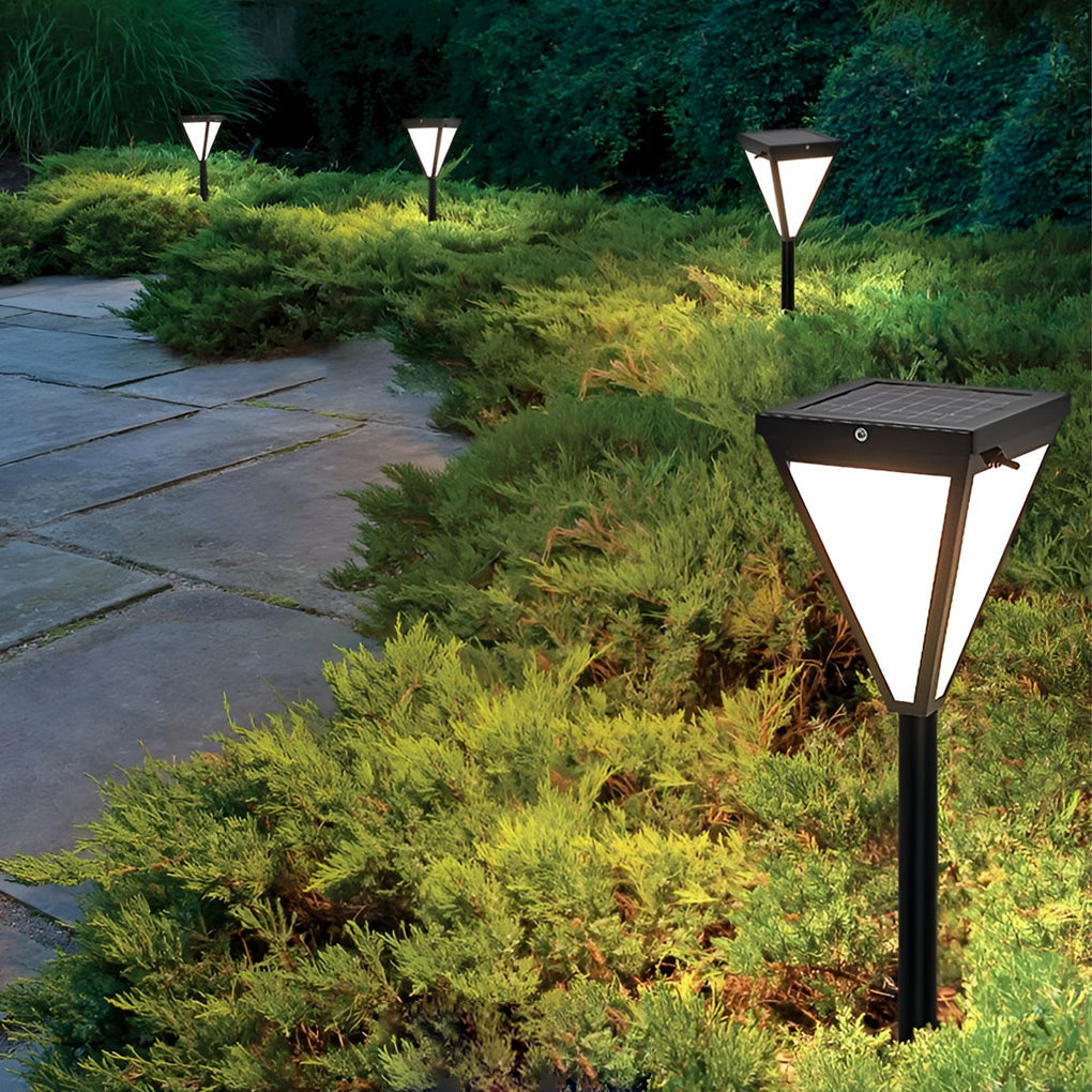 Sleek Solar LED Outdoor Pathway Post Light Waterproof