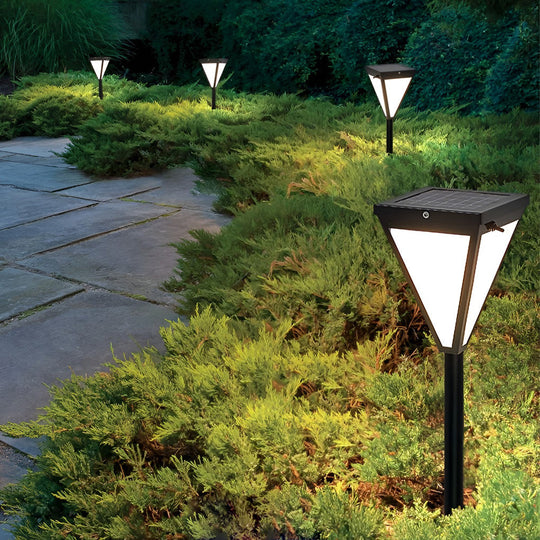 Sleek Solar LED Outdoor Pathway Post Light Waterproof