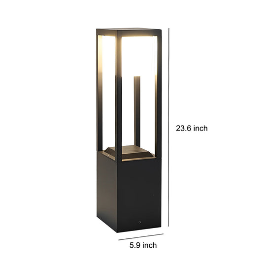 Hollow Rectangular Solar LED Pathway Bollard Lights