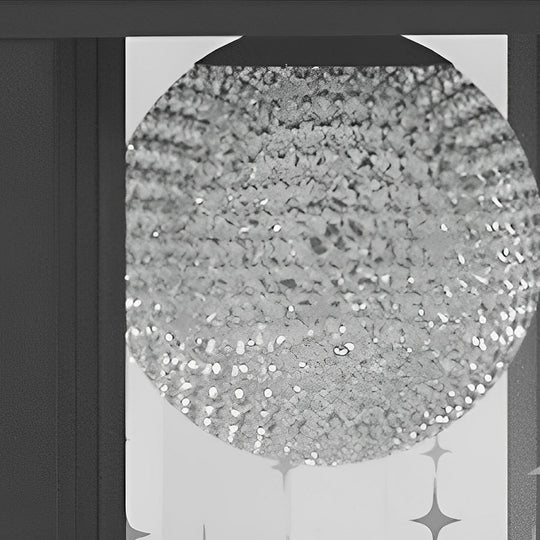 Square Crystal Glass Ball LED Waterproof Solar Fence Post Lamp