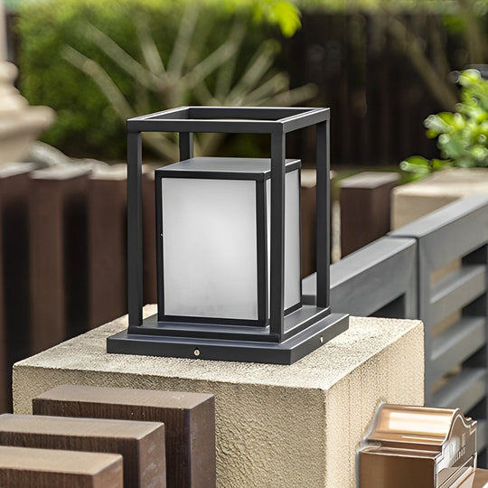 Outdoor Waterproof LED Solar Fence Post Lights Modern Pillar Lamp