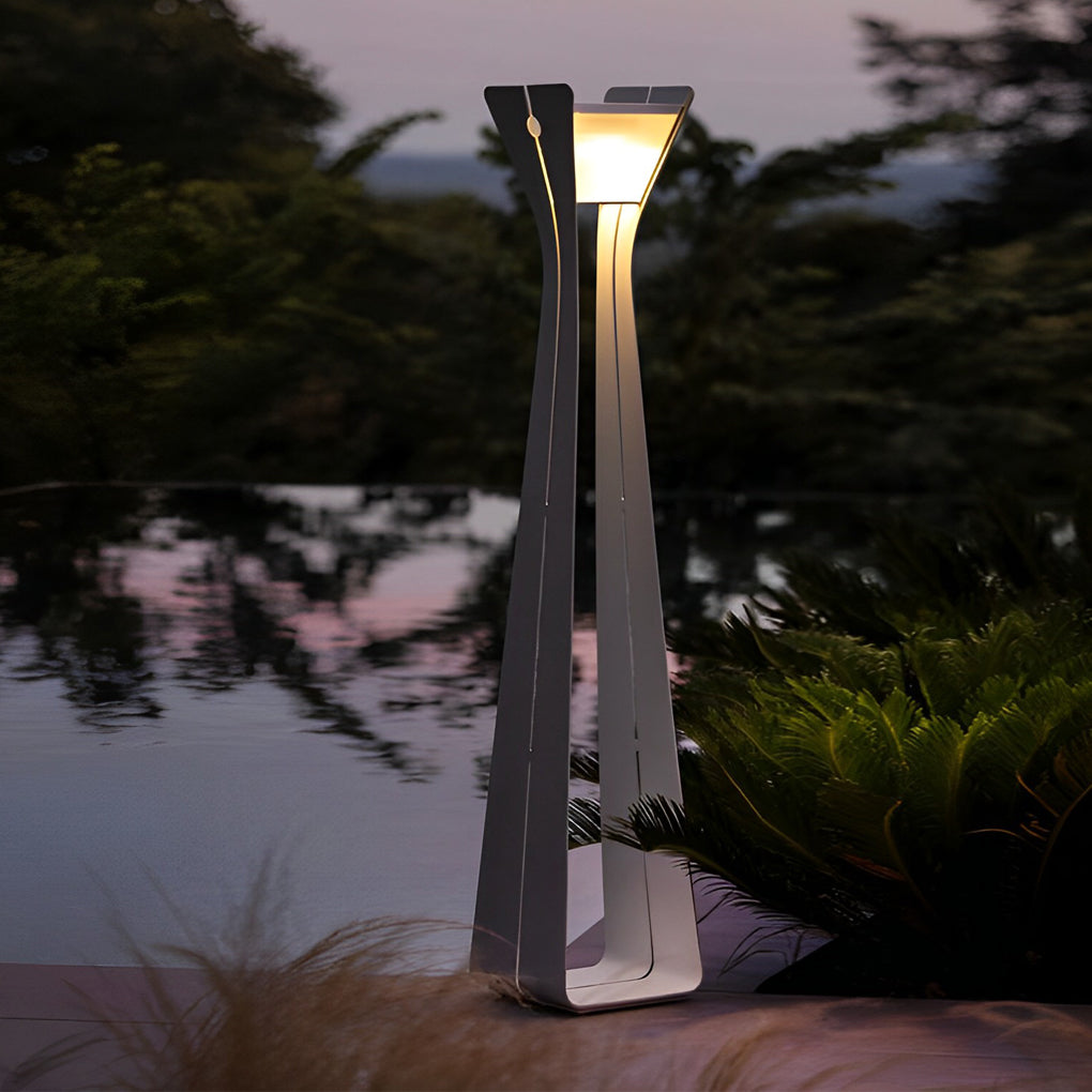 Sleek Stainless Steel Solar Pathway Light