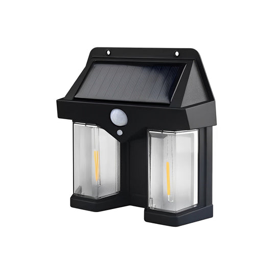 Tungsten Bulb Solar Wall Lanterns Dusk to Dawn Motion Sensor Lighting