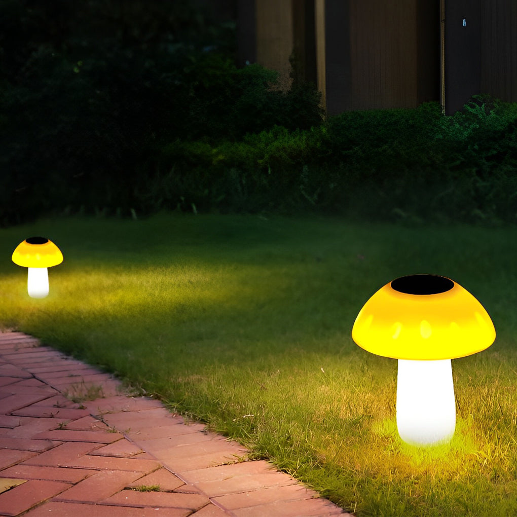 Mushroom Solar LED Outdoor Waterproof Lawn Light
