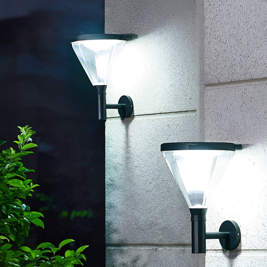 Geometric Solar LED Outdoor Waterproof Wall Lamp